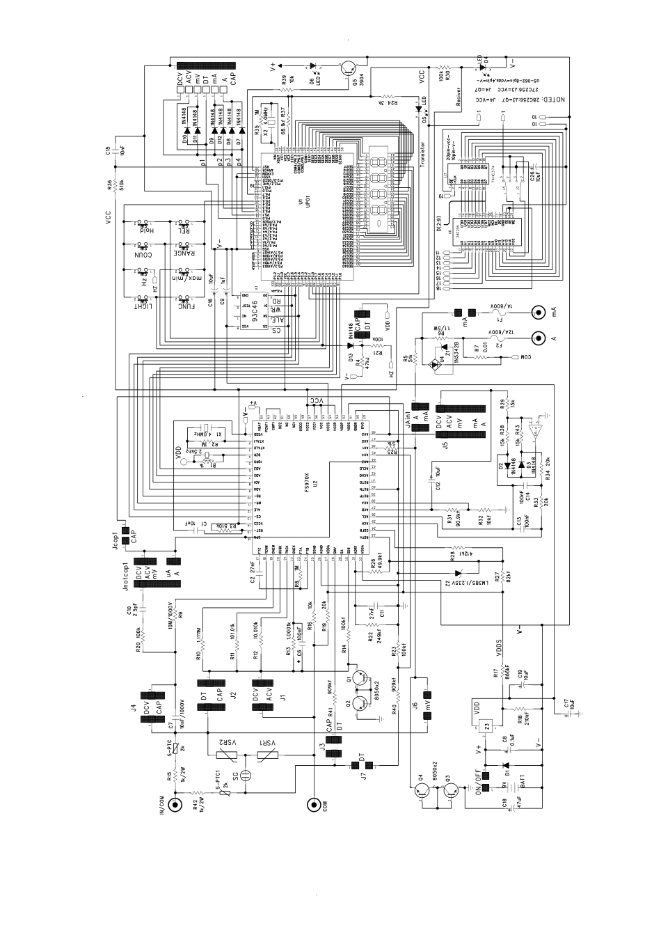 优利德UT70C万用表电路原理图.pdf_第1页