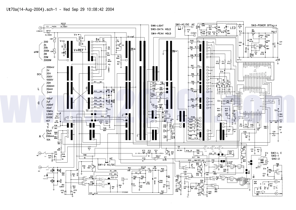 优利德UT70A数字万用表原理图.pdf_第1页