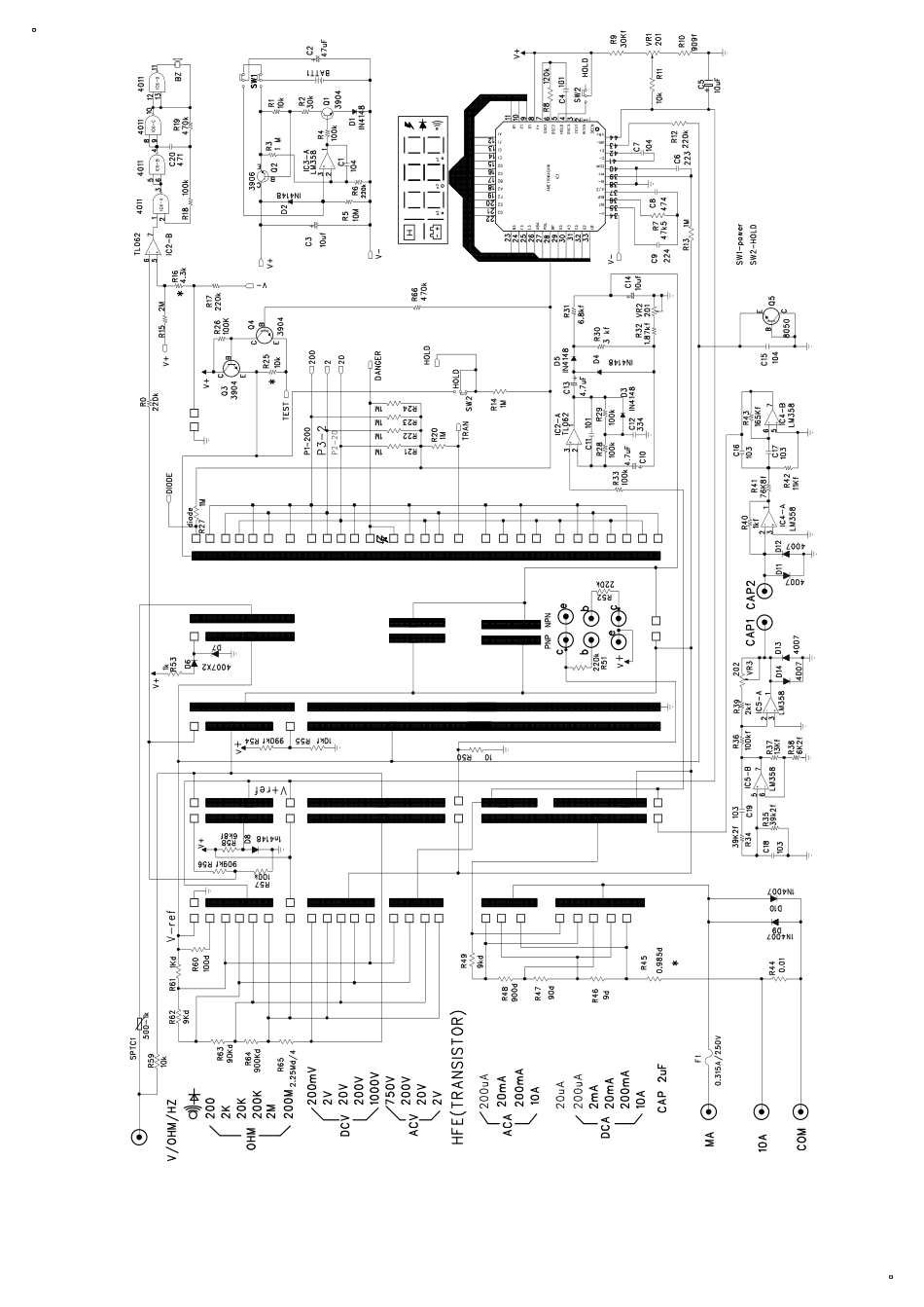 优利德UT39数字万用表原理图_UT39A 原理图.pdf_第1页