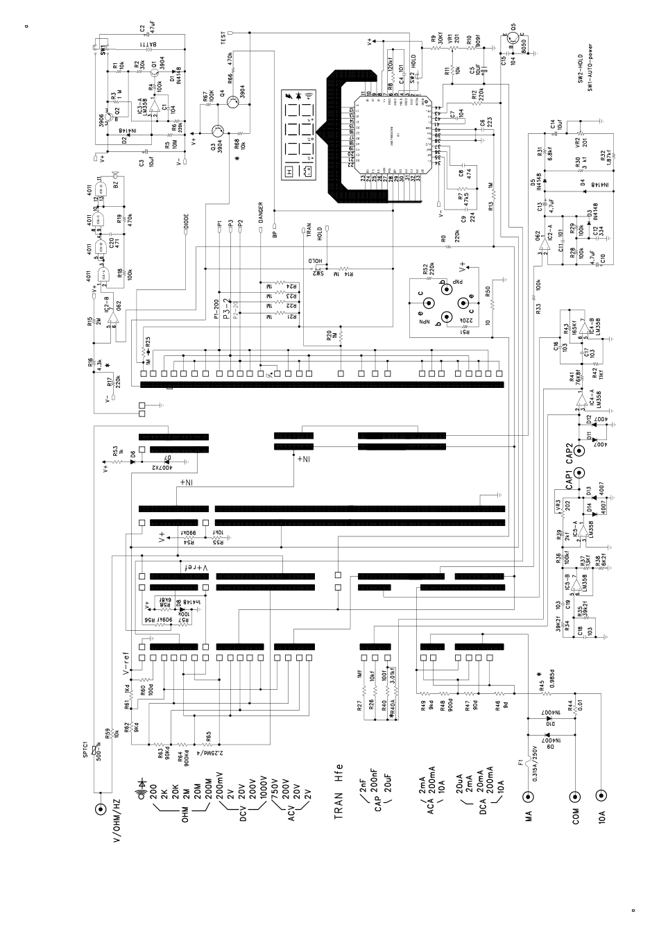 优利德UT39数字万用表原理图_UT39B 原理图.pdf_第1页