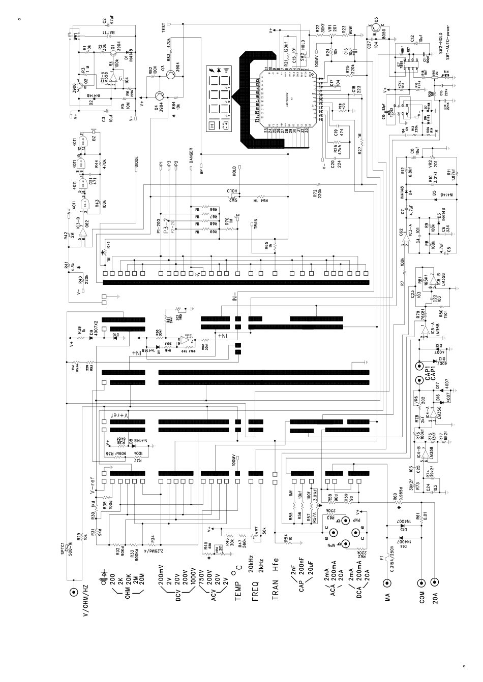 优利德UT39数字万用表原理图_UT39C 原理图.pdf_第1页