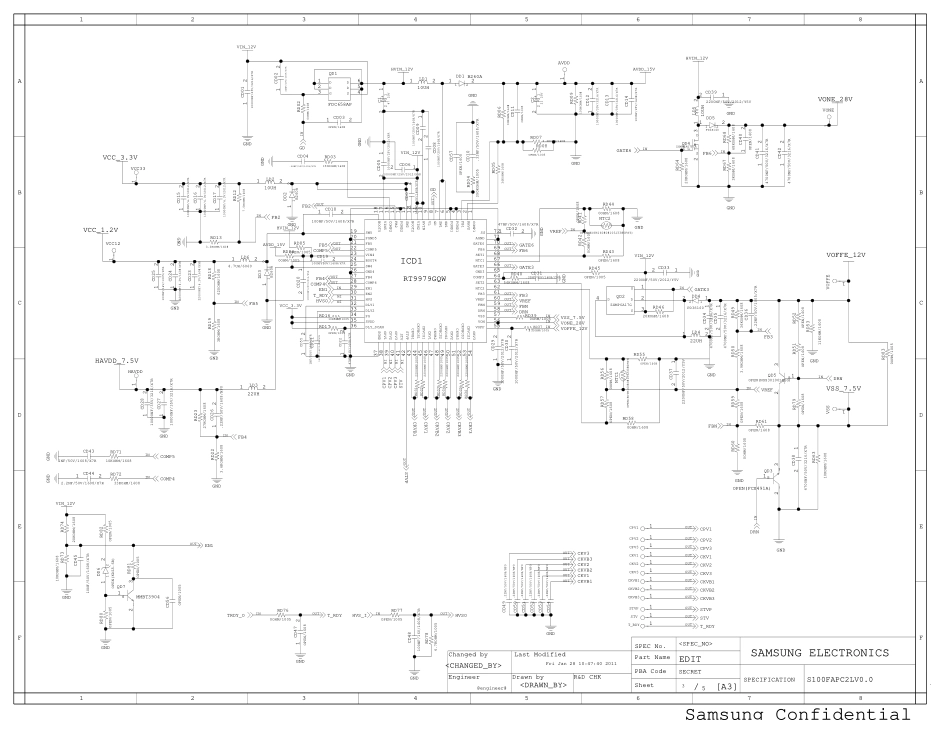 一款采用RT9979GQW主芯片的逻辑板电路图.pdf_第1页