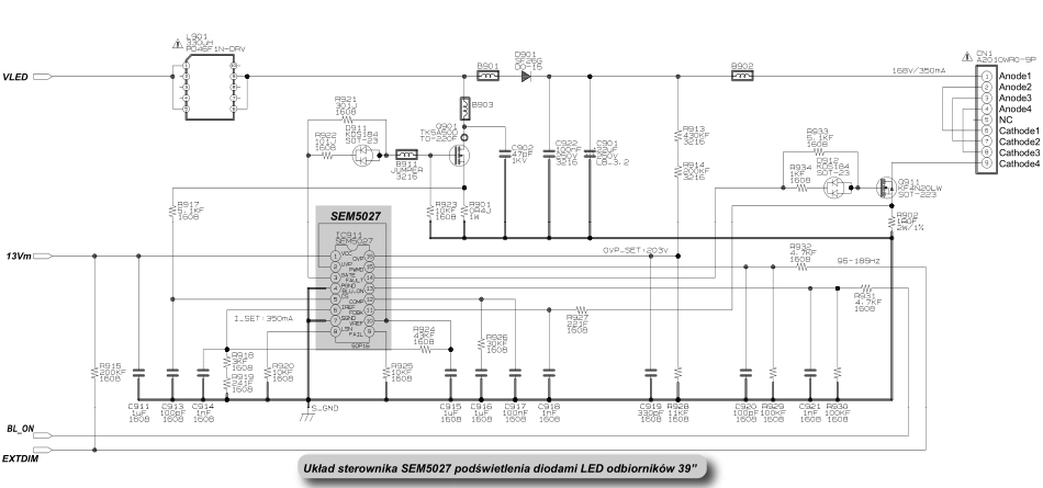 一款采用SEM5027芯片的背光驱动电路原理图.pdf_第1页