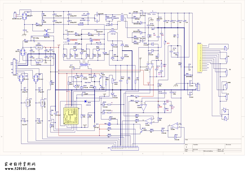 一款采用SG3525+LM7912组成的开关电源电路图.pdf_第1页