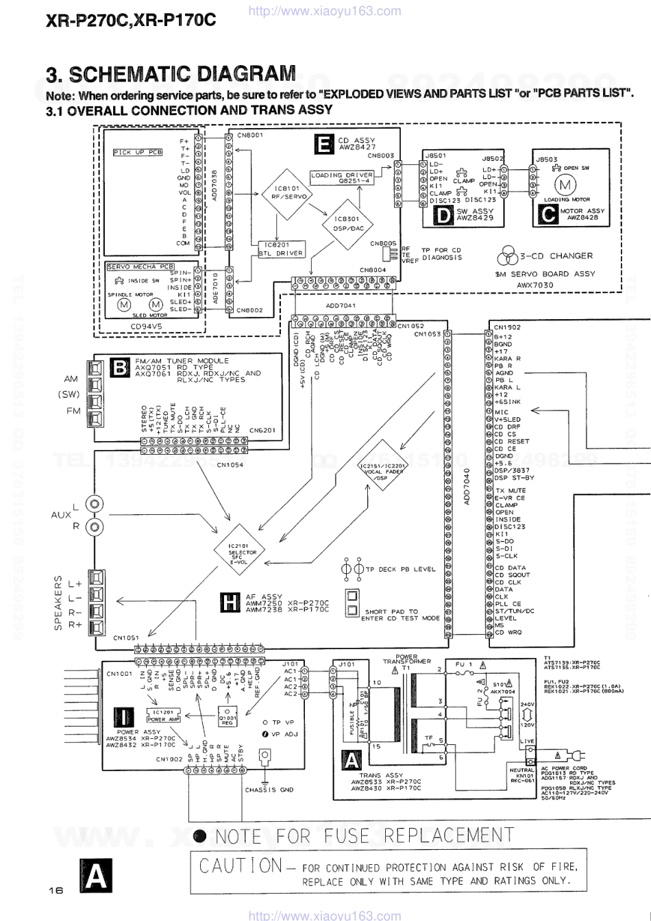 先锋PIONEER XR-P170C电路图.pdf_第1页