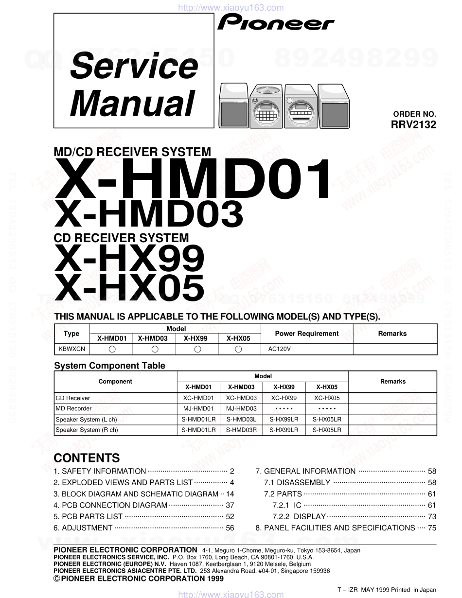 先锋PIONEER X-HX99电路图.pdf_第1页