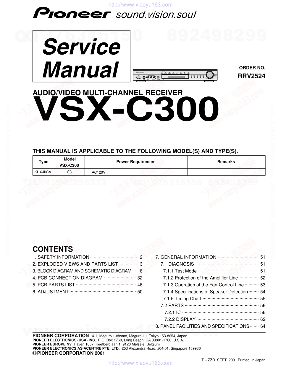 先锋PIONEER VSX-C300电路图.pdf_第1页