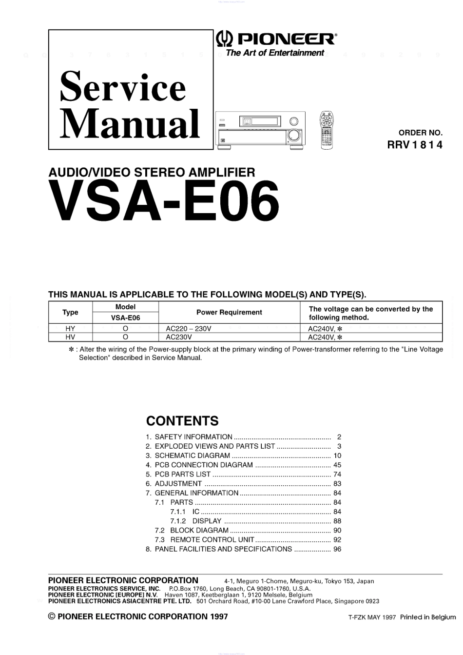 先锋PIONEER VSA-E06电路图.pdf_第1页