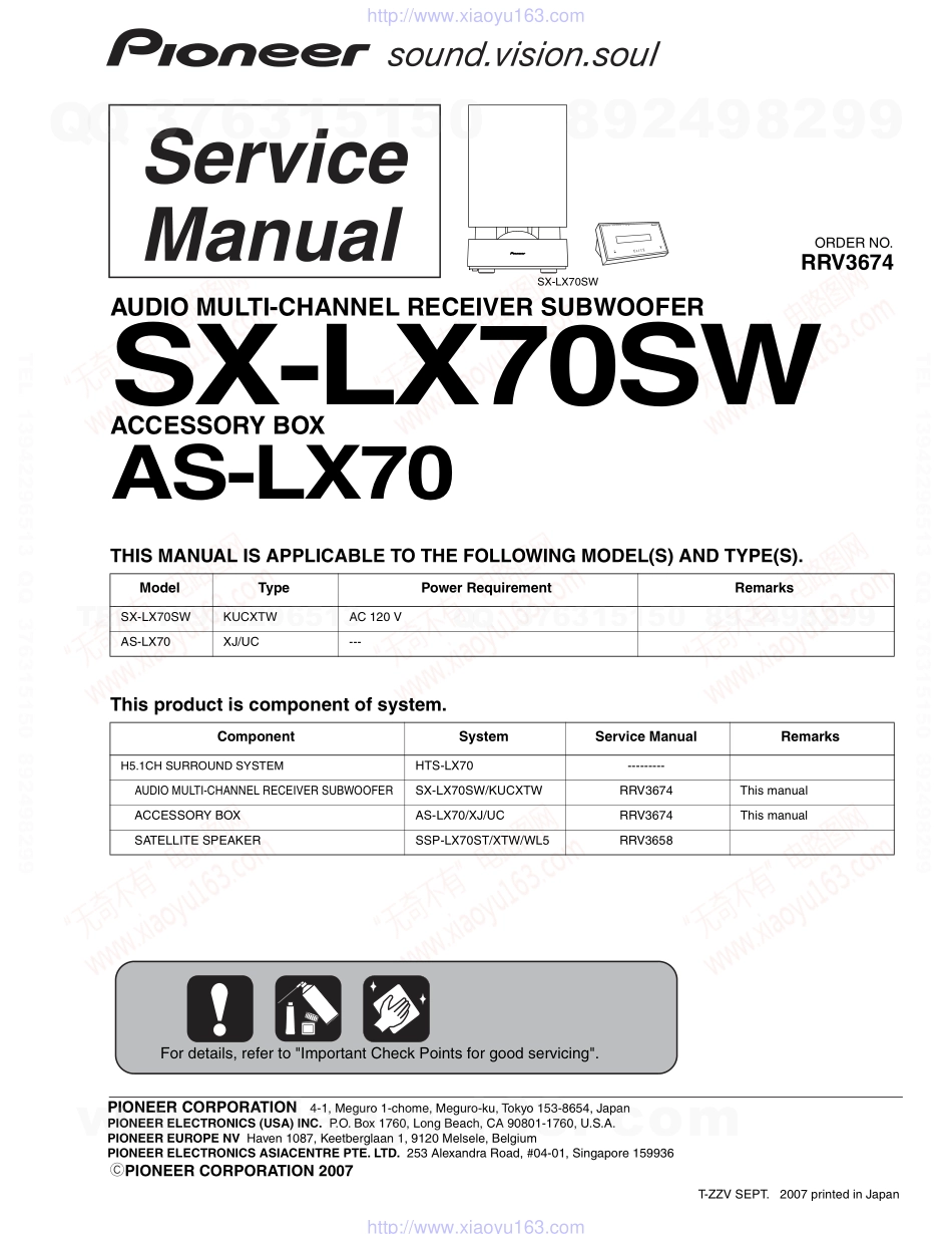 先锋PIONEER SX-LX70SW电路图.pdf_第1页