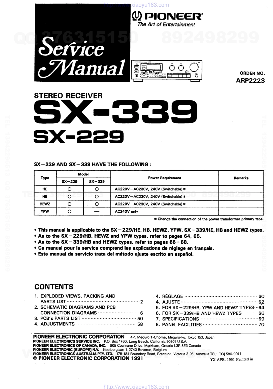 先锋PIONEER SX-403RDS电路图.pdf_第1页