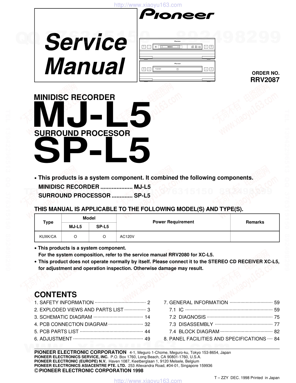 先锋PIONEER SP-L5电路图.pdf_第1页