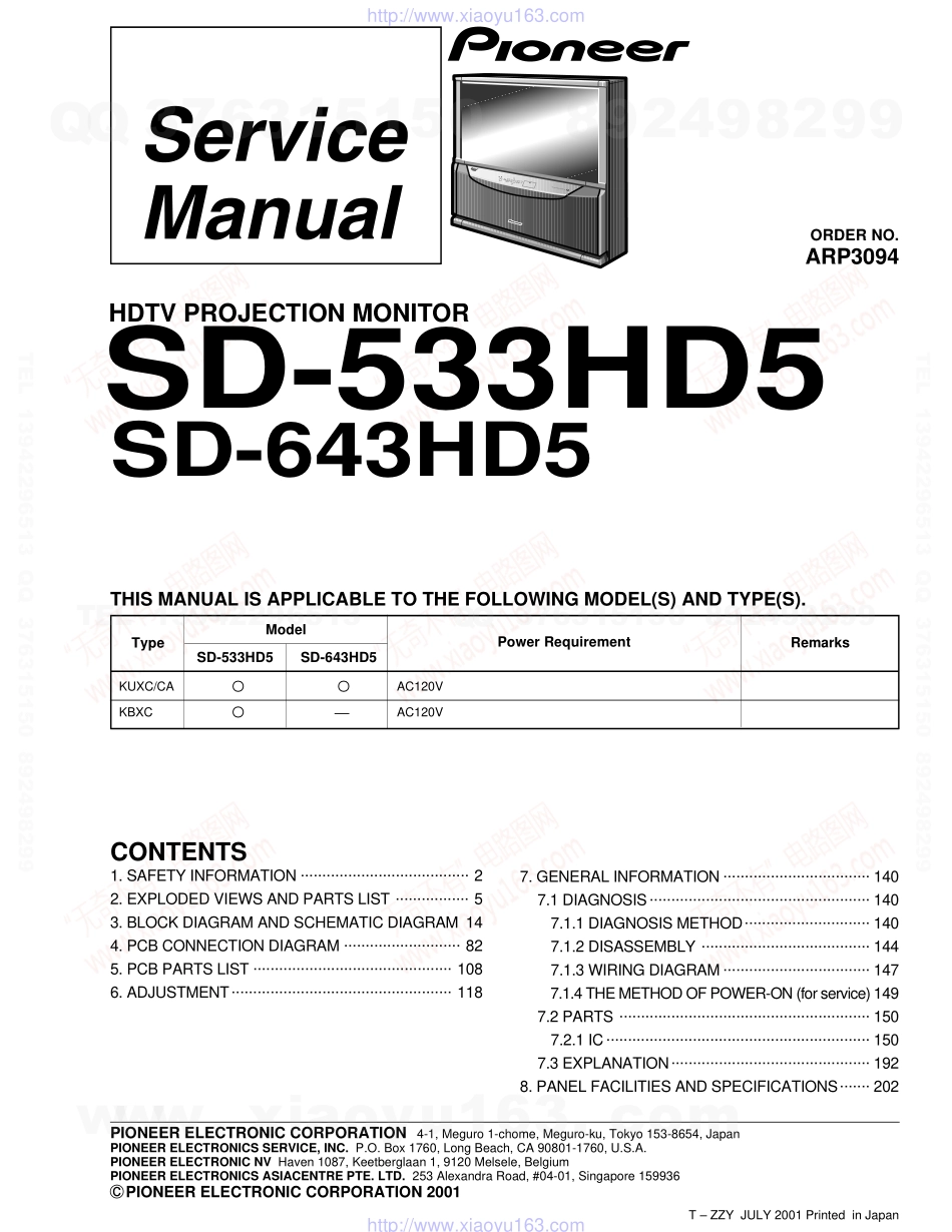 先锋PIONEER SD-533HD5电路图.pdf_第1页