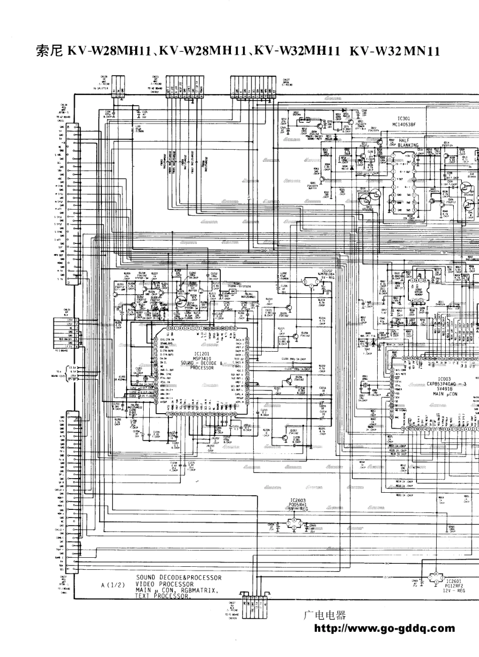 索尼KV-W32MN11彩电原理图_索尼  KV-W28MH11、KV-W28MN11、KV-W32MH11、KV-W32MN11(09).pdf_第1页