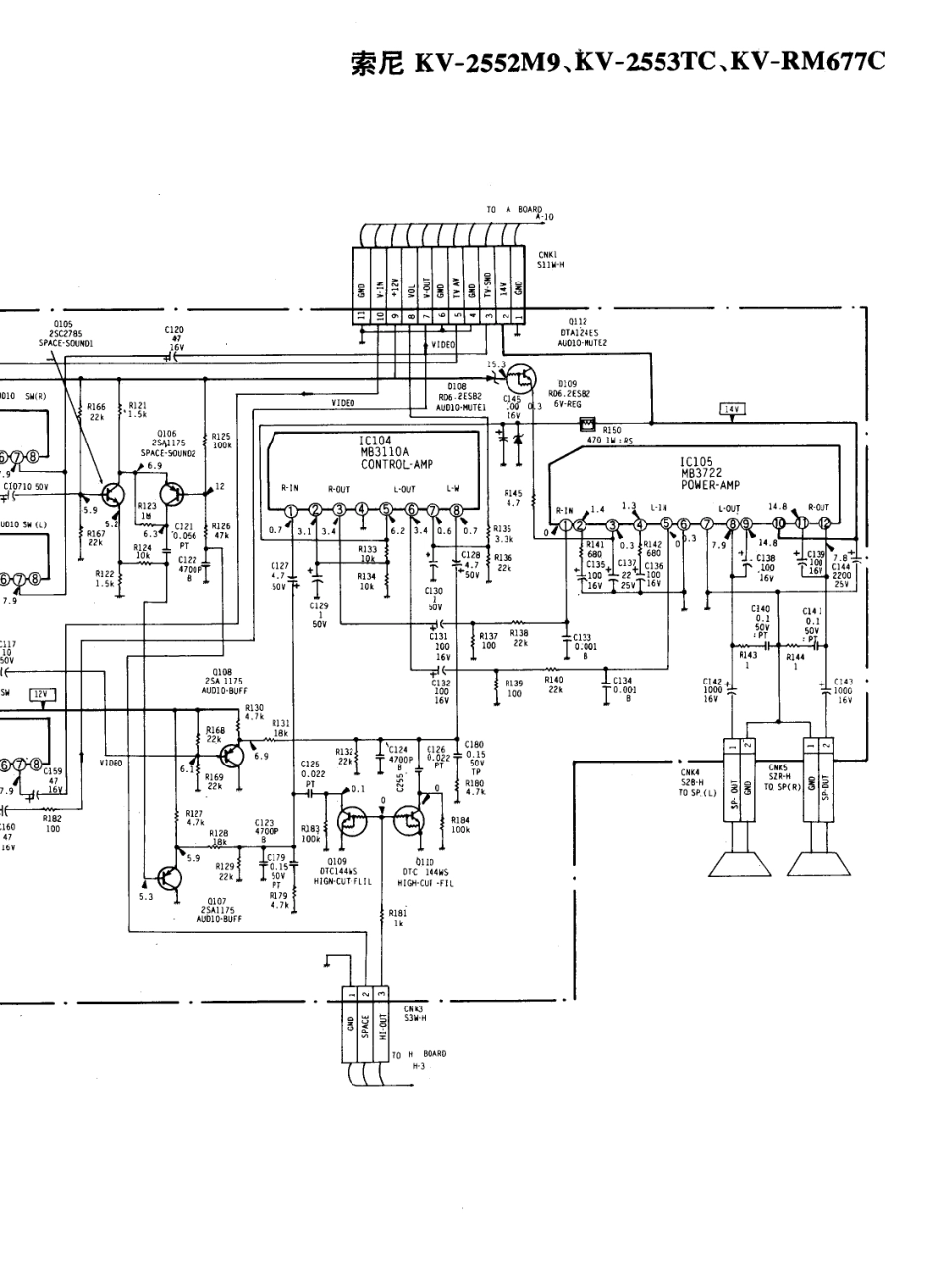 索尼KV-RM677C彩电原理图_索尼  KV-2552M9、KV-2553TC、KV-RM677C(04).pdf_第1页