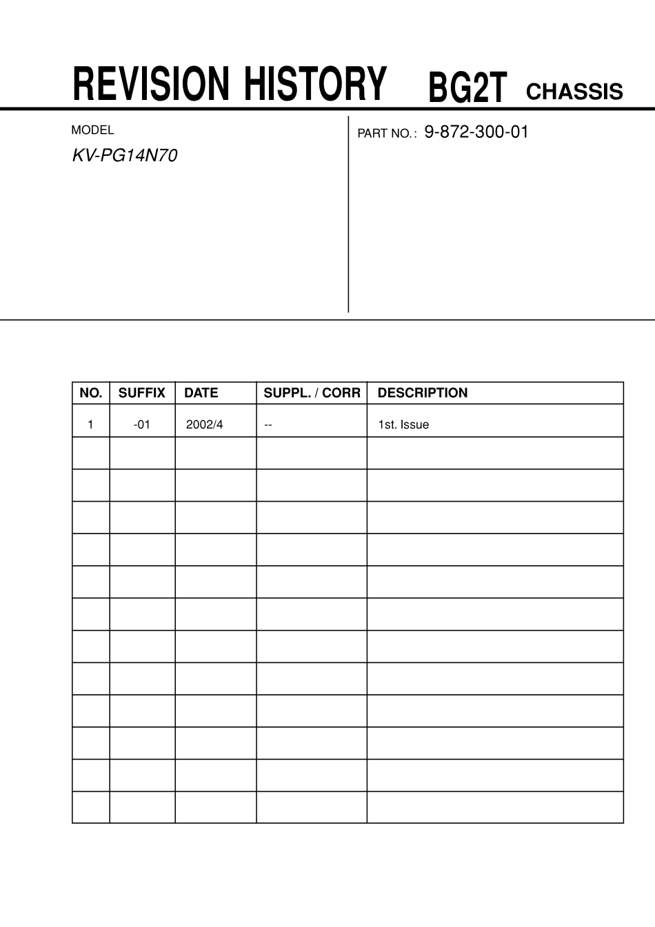 索尼KV-PG14N70彩电维修手册_索尼KV-PG14N70电视机图纸.pdf_第1页