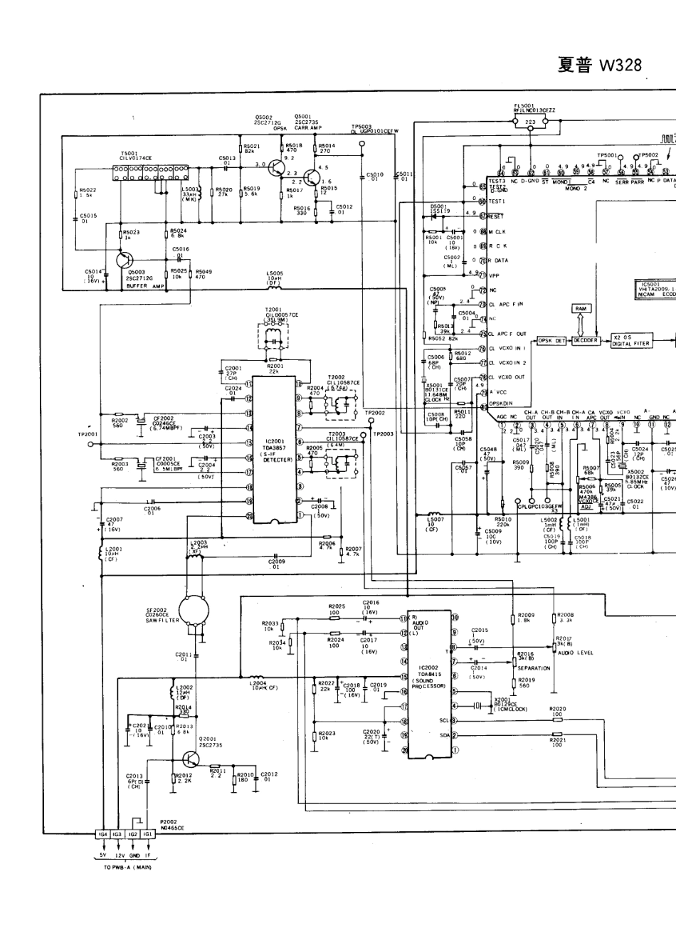 夏普W328彩电电路原理图_夏普  W328(11).pdf_第1页