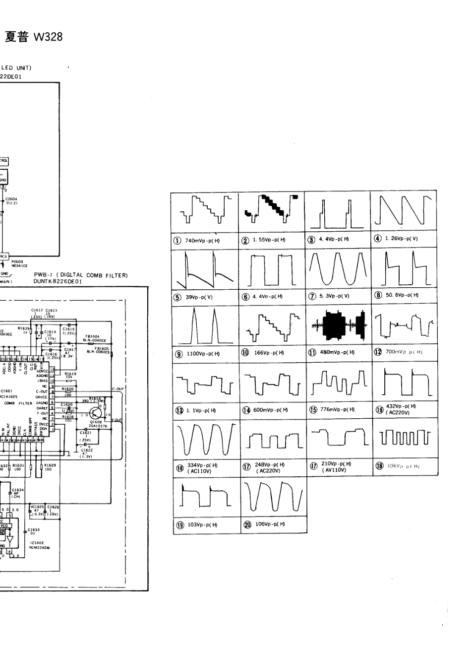 夏普W328彩电电路原理图_夏普  W328(08).pdf_第1页