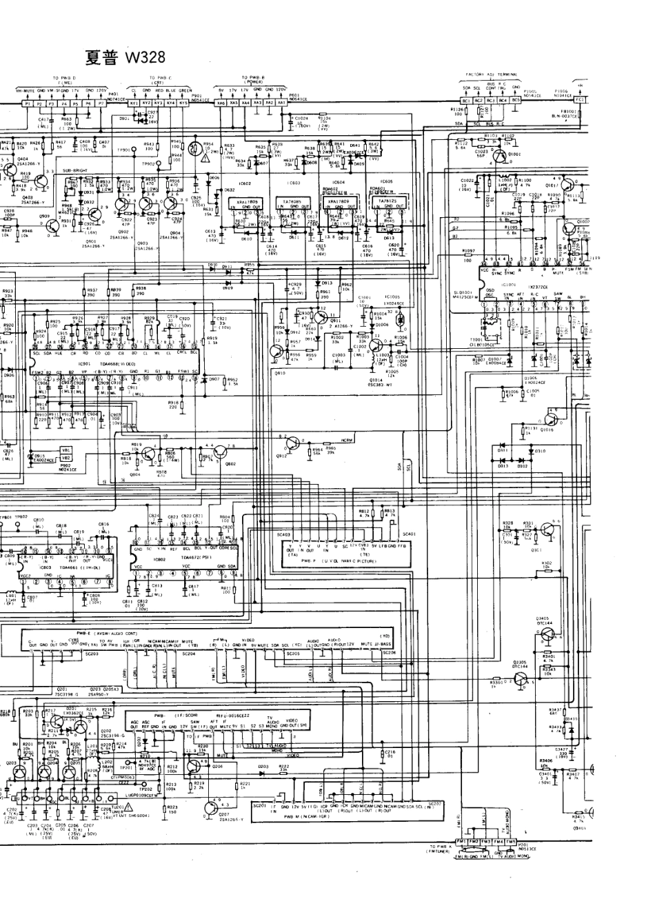 夏普W328彩电电路原理图_夏普  W328(04).pdf_第1页