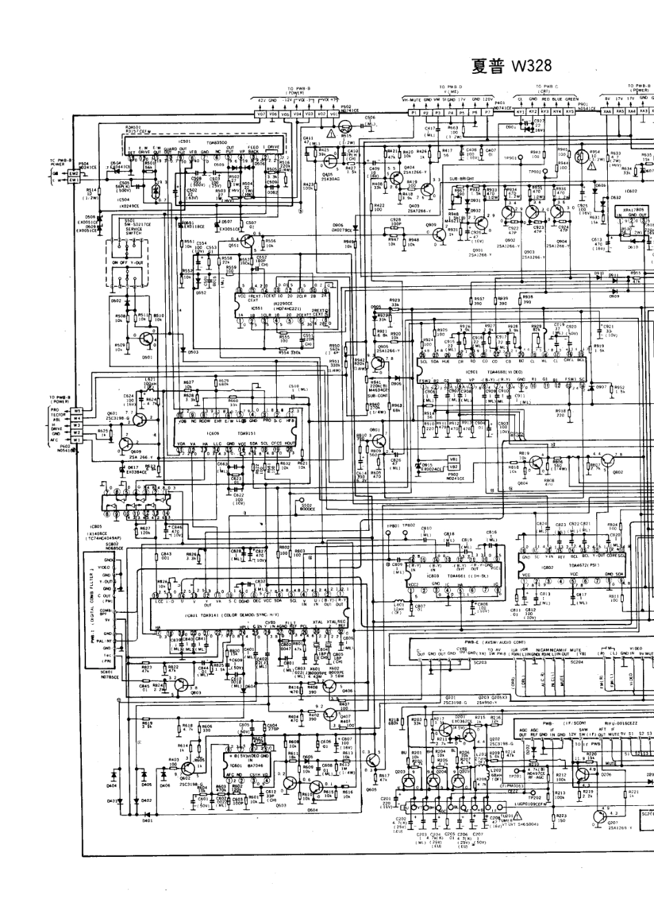 夏普W328彩电电路原理图_夏普  W328(03).pdf_第1页