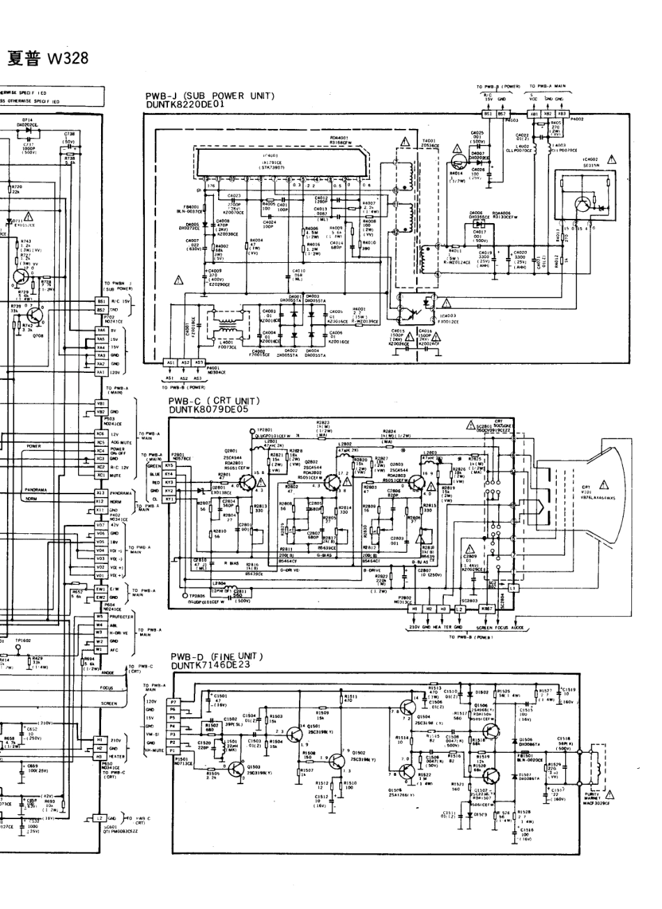 夏普W328彩电电路原理图_夏普  W328(02).pdf_第1页