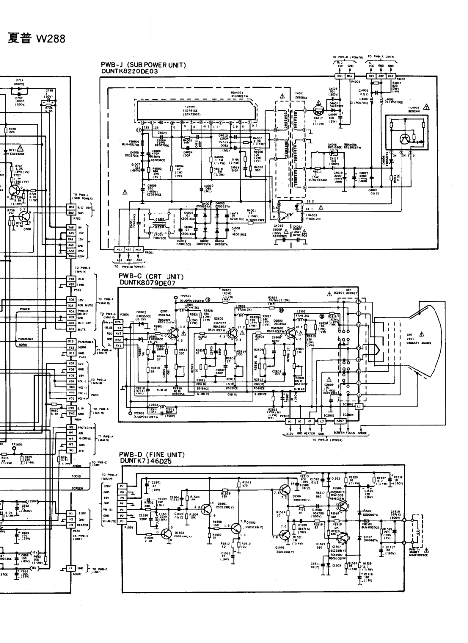 夏普W288彩电电路原理图_夏普  W288(04).pdf_第1页