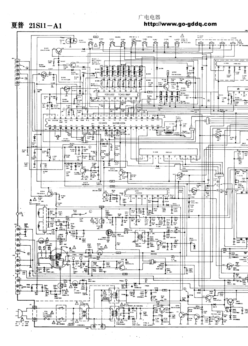 夏普SHARP 14S11-A1彩电电路原理图_夏普  21S11-A1(07).pdf_第1页