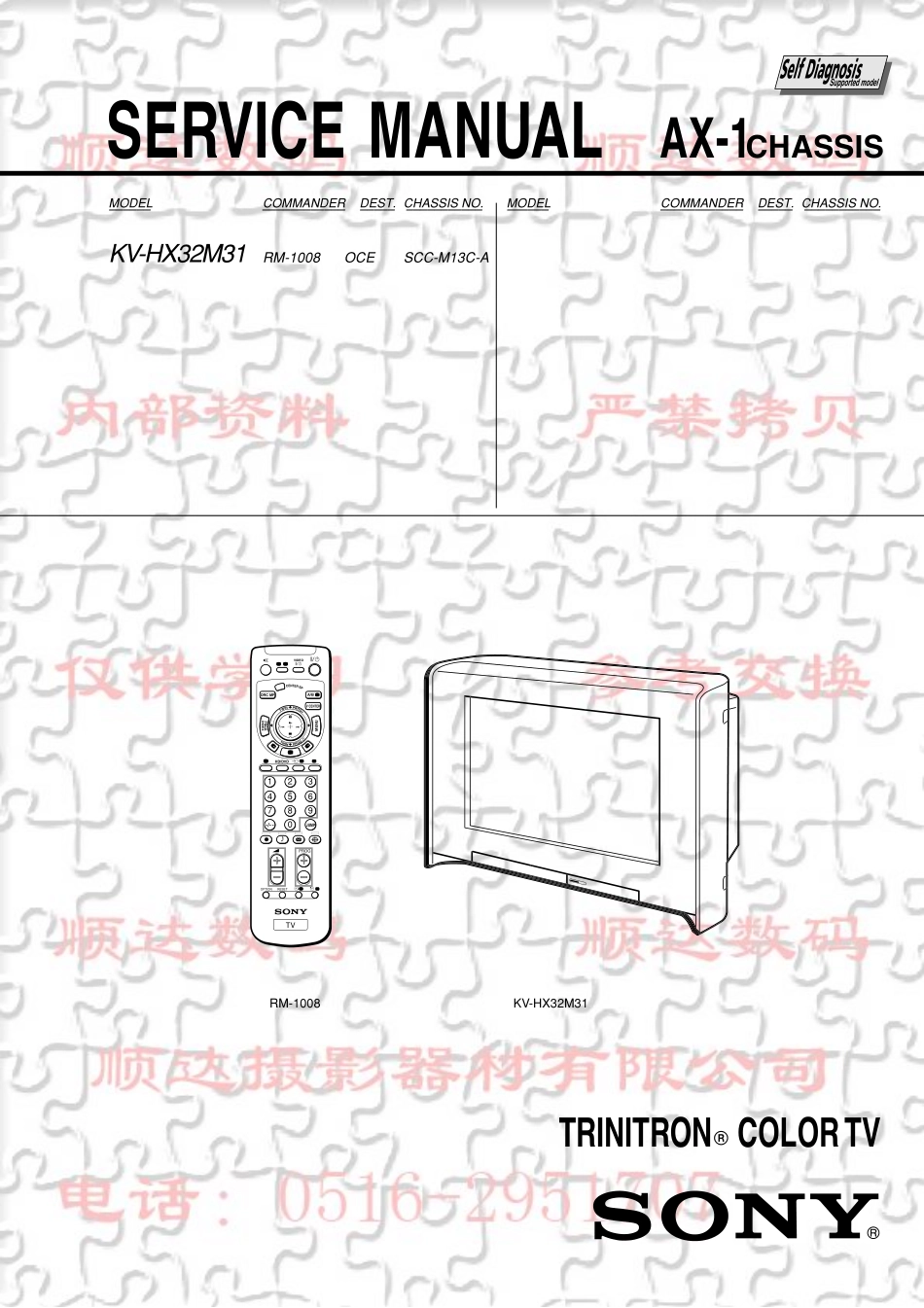 索尼KV-HX32M31彩电维修手册_索尼KV-HX32M31.pdf_第1页