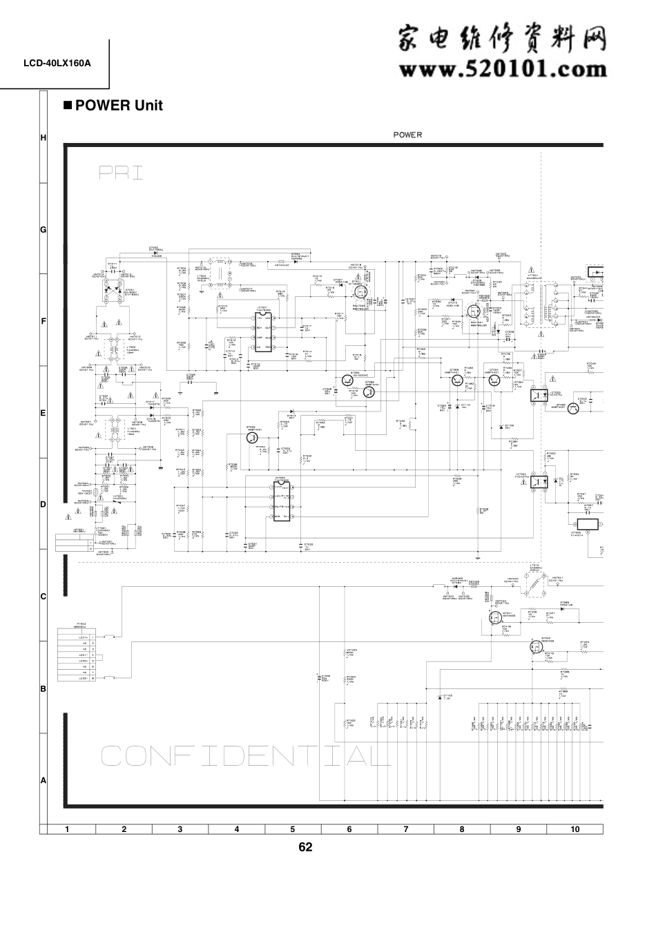 夏普LCD-40LX160A液晶电视电源板电路图.pdf_第1页