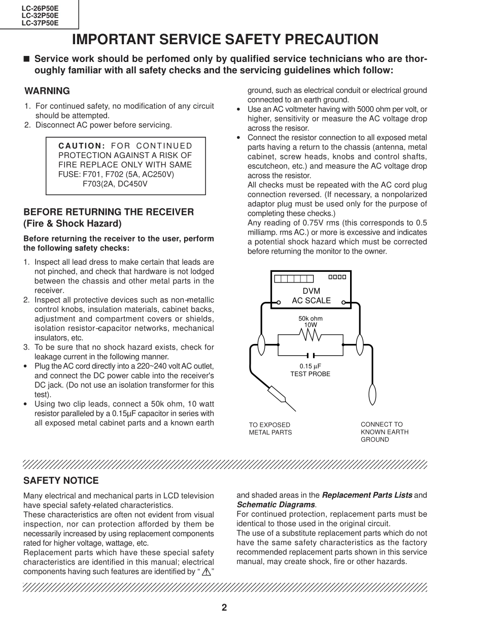 夏普LC-37P50E液晶电视维修培训手册_LC-32P50E.pdf_第2页