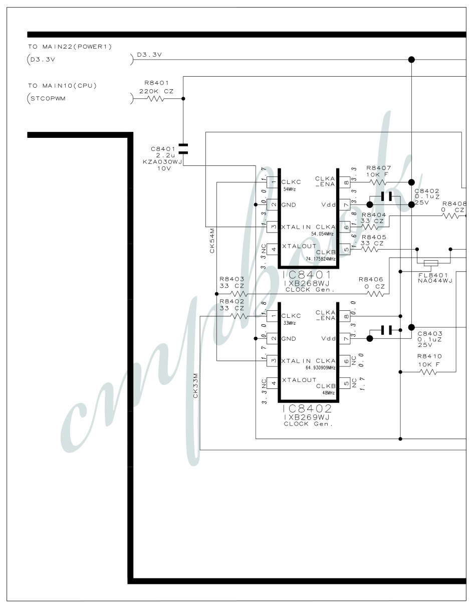 夏普LC-37D90U液晶电视电路图_（四十一）主板时钟电路1.pdf_第1页