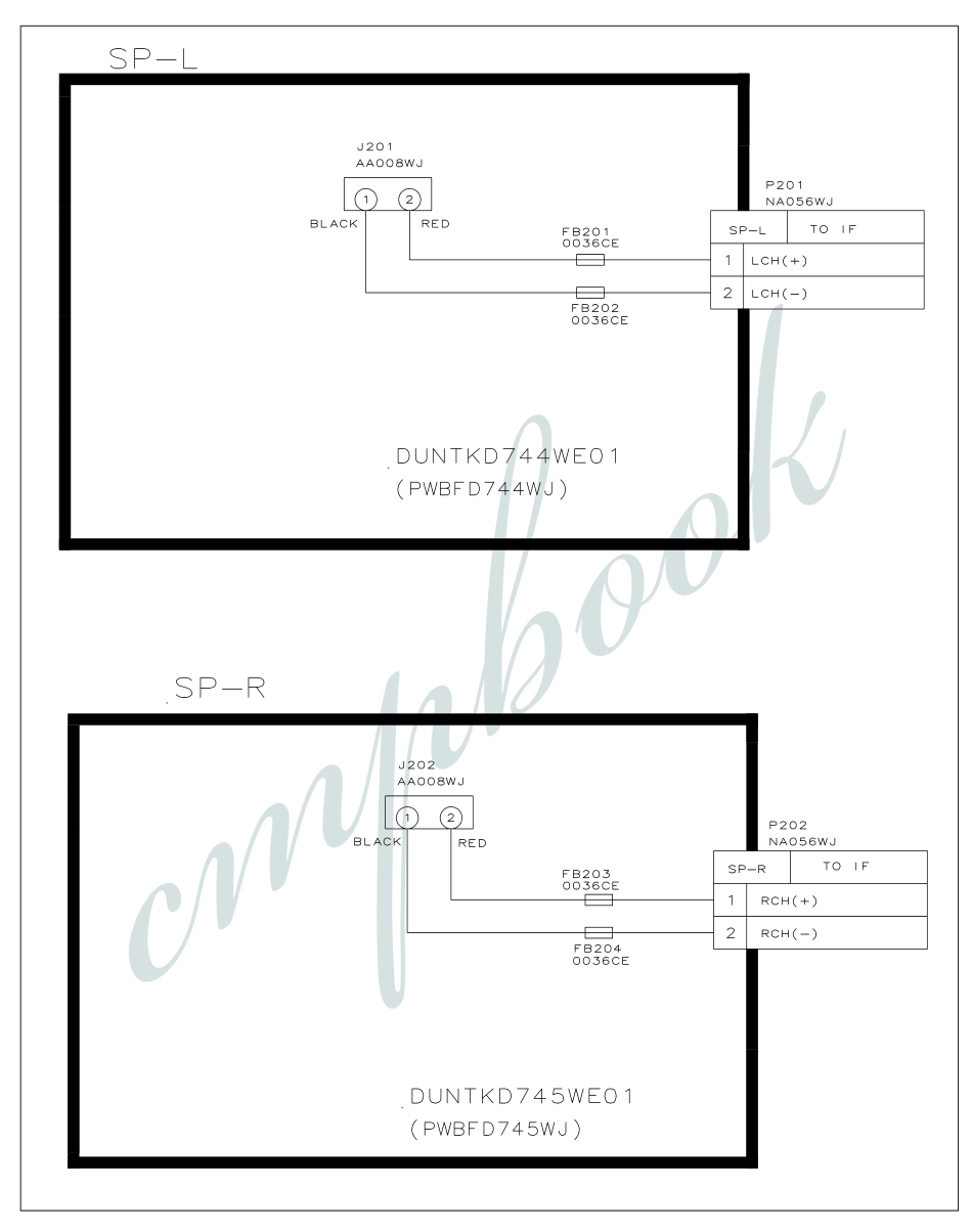 夏普LC-37D90U液晶电视电路图_（四十八）扬声器连接电路.pdf_第1页