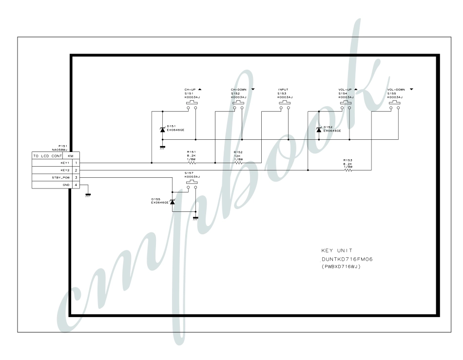 夏普LC-37D90U液晶电视电路图_（四十七）按键控制电路.pdf_第1页