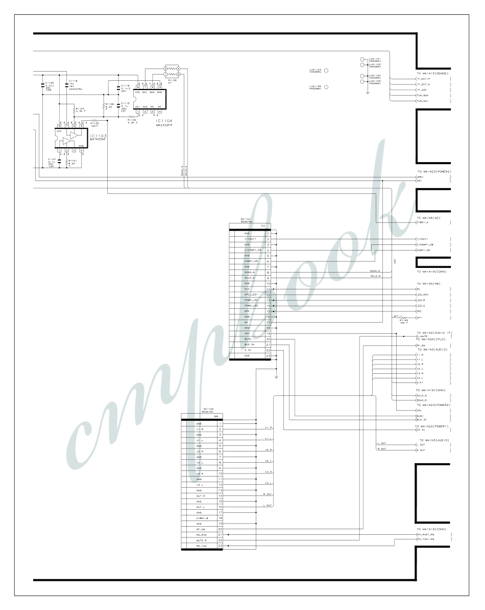 夏普LC-37D90U液晶电视电路图_（三十二）主板调谐器与接口电路2.pdf_第1页