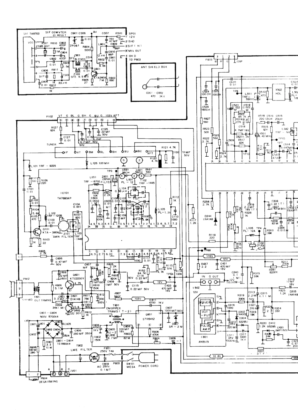 夏普CV-2018VR彩电电路原理图_夏普  CV-2018VR(01).pdf_第1页