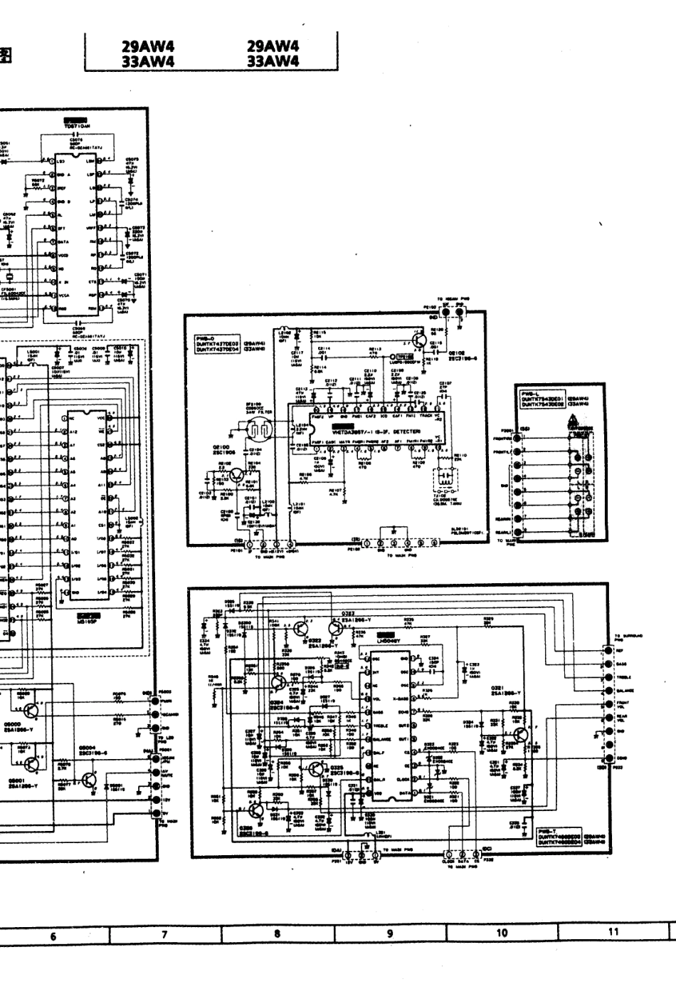 夏普33AW4彩电电路原理图_夏普  29AW4、32AW4（A-100机芯）(13).pdf_第1页