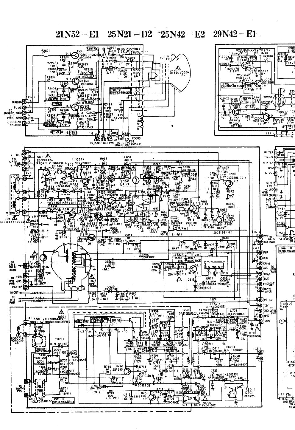 夏普29N42-E1彩电电路原理图_夏普  21N52-E1、25N21-D2、25N42-E2、29N42-E1(03).pdf_第1页