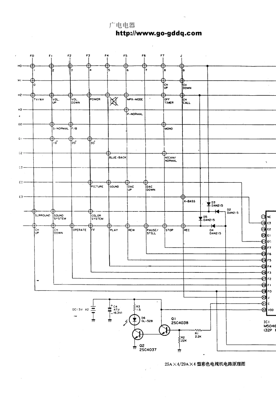 夏普29AX4彩电电路原理图_夏普  25AX4、29AX4(16).pdf_第1页