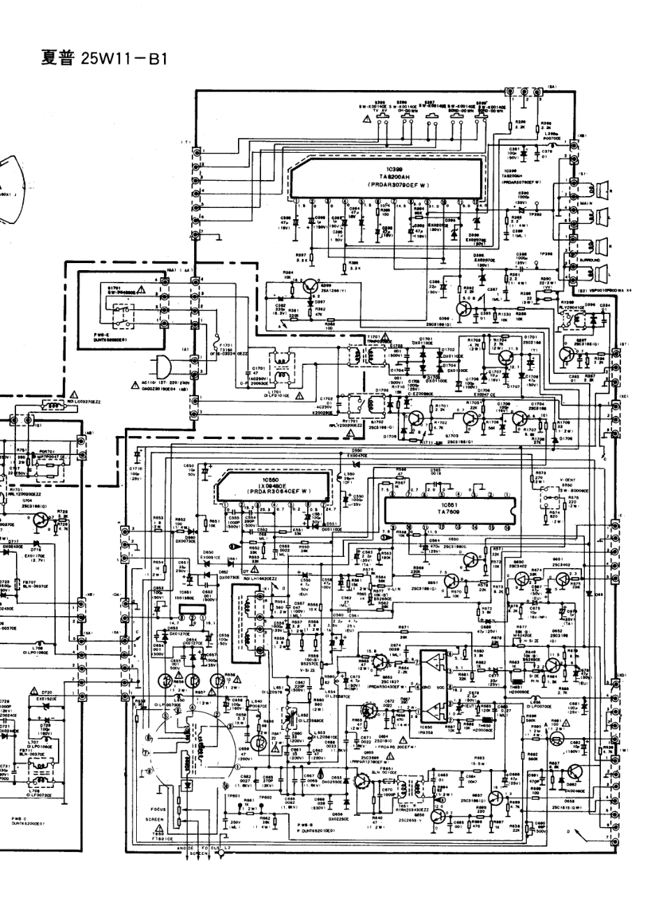 夏普25W11-B1彩电电路原理图_夏普  25W11-B1(02).pdf_第1页