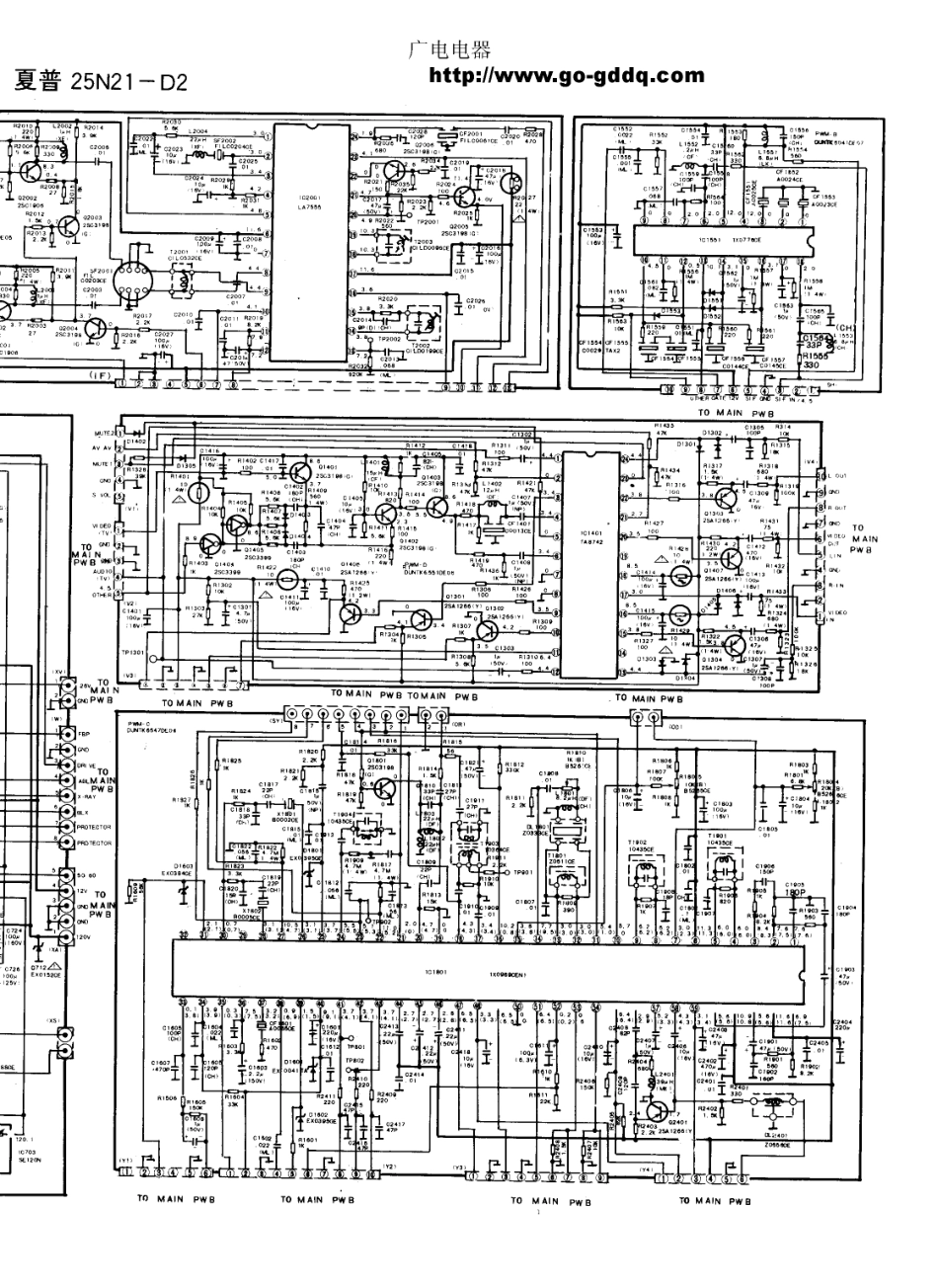 夏普25N21-D2彩电电路原理图_夏普  25N21-D2(02).pdf_第1页