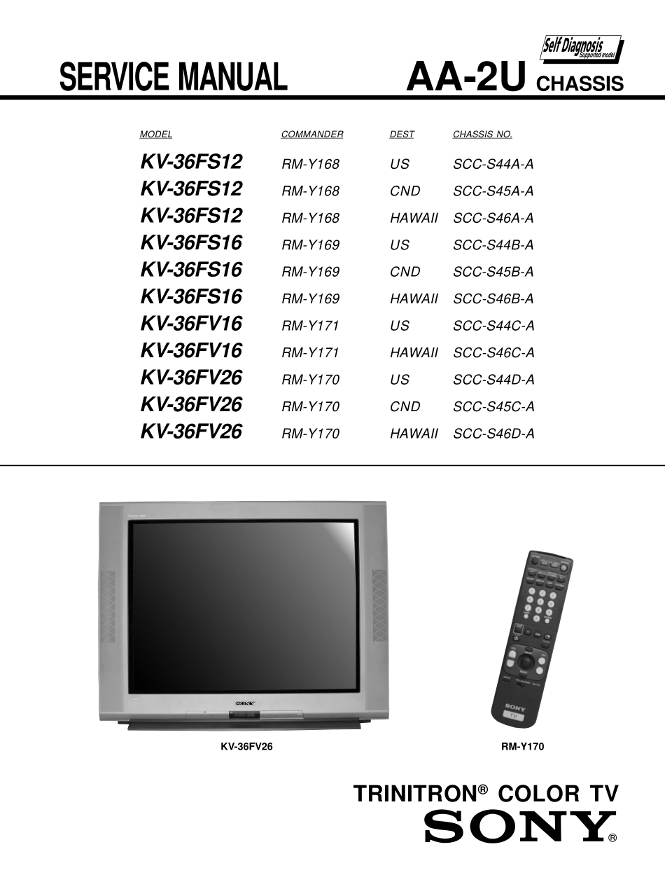 索尼KV-36FV16彩电维修手册和原理图.pdf_第1页