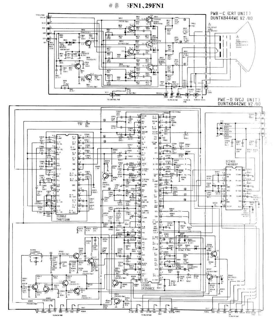 夏普25FN1╱29FN1彩电原理图_夏普＿25FN1╱29FN1.pdf_第2页