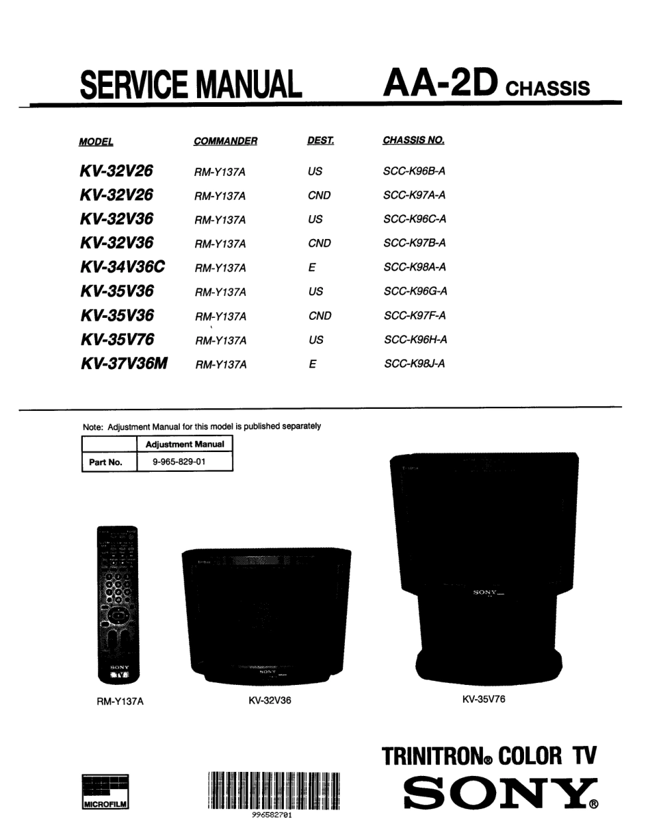 索尼KV-35V76彩电维修手册和原理图.pdf_第1页