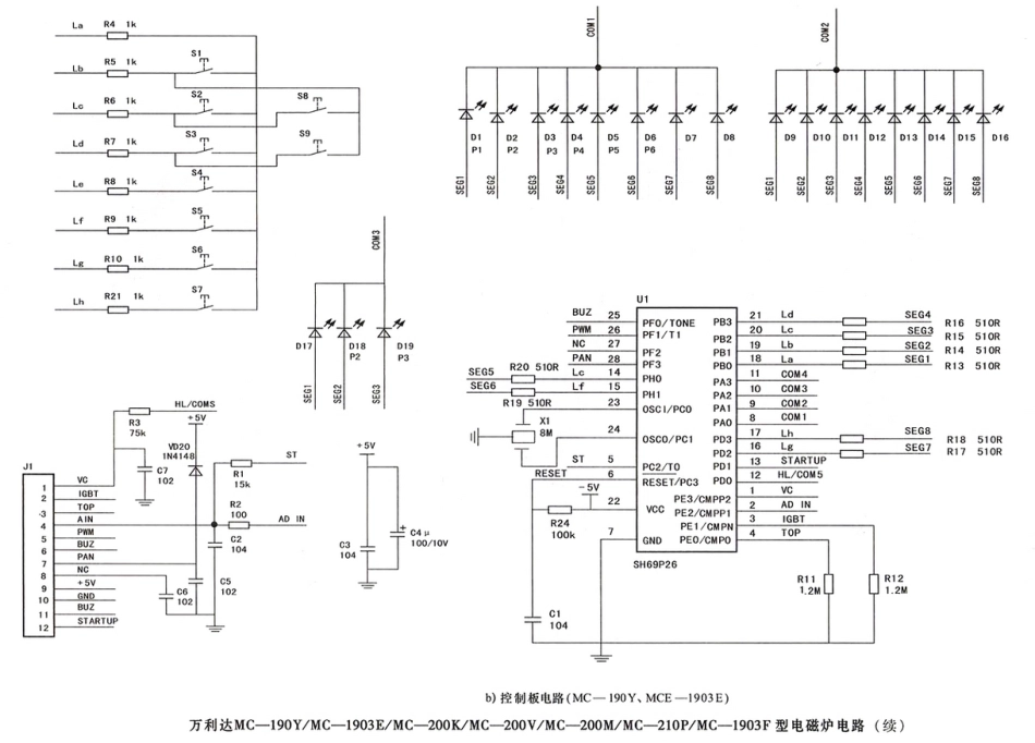 万利达MC-200V电磁炉电路原理图.pdf_第2页