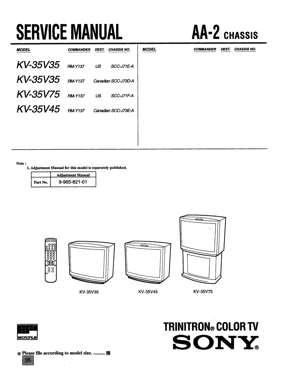 索尼KV-35V35彩电维修手册和原理图.pdf_第1页