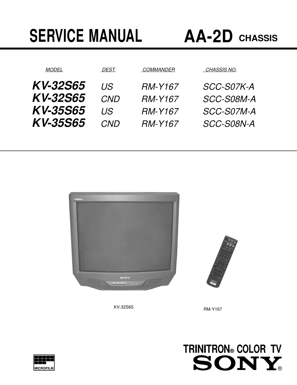 索尼KV-35S65彩电维修手册.pdf_第1页