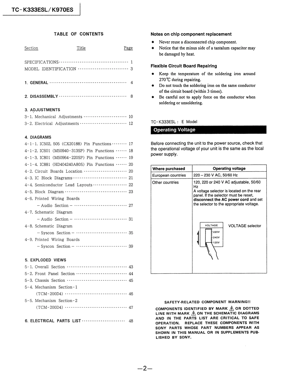 索尼TC-K970ES三磁头卡座维修手册.pdf_第2页