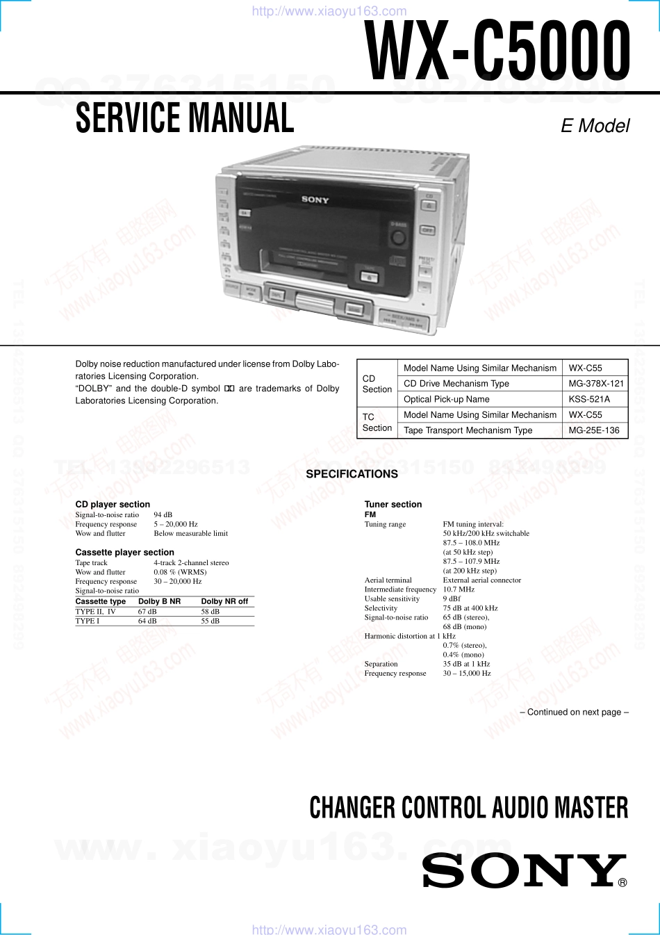 索尼SONY WX-C5000电路图.pdf_第1页