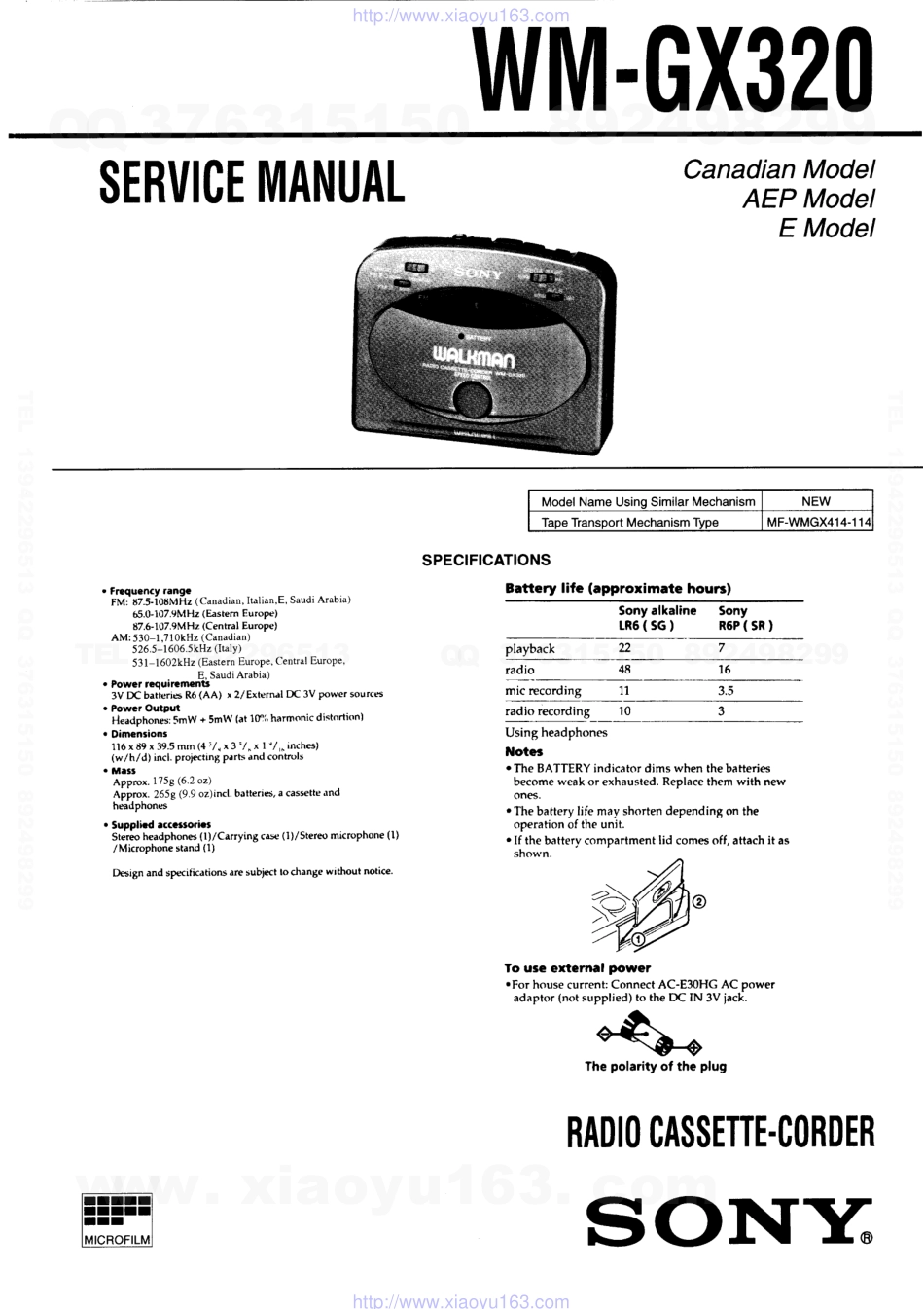 索尼SONY WM-GX320电路图.pdf_第1页