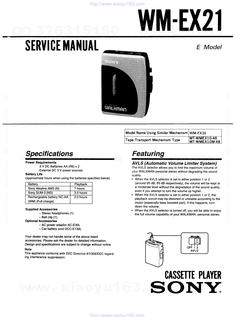 索尼SONY WM-EX21电路图.pdf_第1页