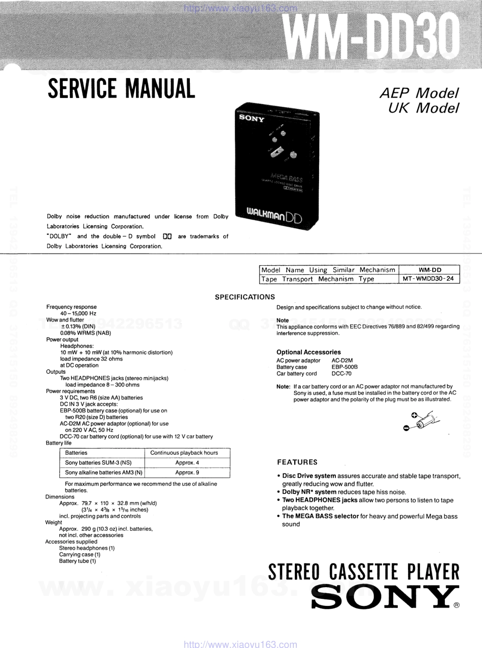 索尼SONY WM-DD30电路图.pdf_第1页